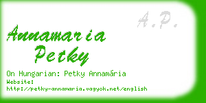 annamaria petky business card