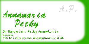 annamaria petky business card